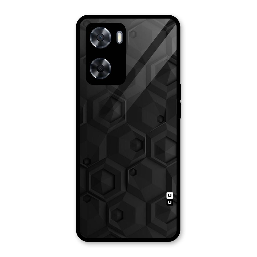 Classic Hexa Glass Back Case for Oppo A57 2022