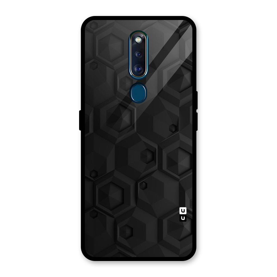 Classic Hexa Glass Back Case for Oppo F11 Pro