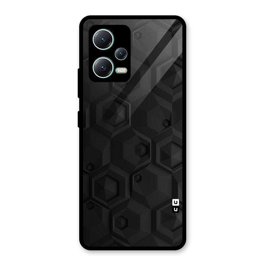 Classic Hexa Glass Back Case for Redmi Note 12 5G