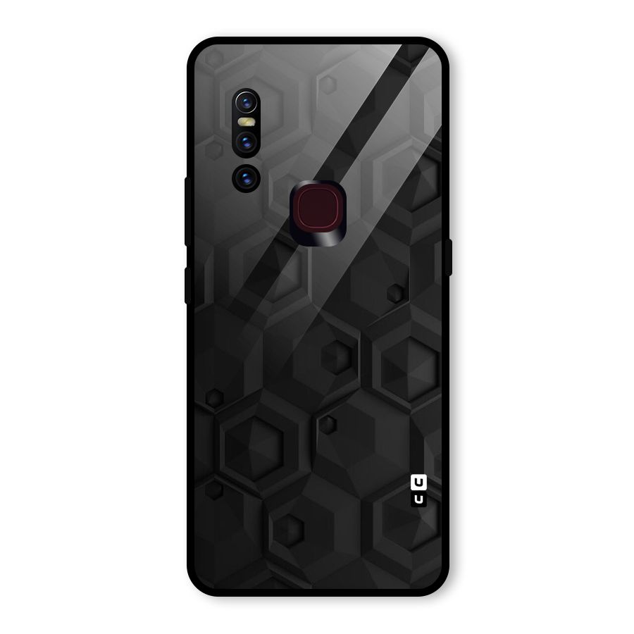 Classic Hexa Glass Back Case for Vivo V15