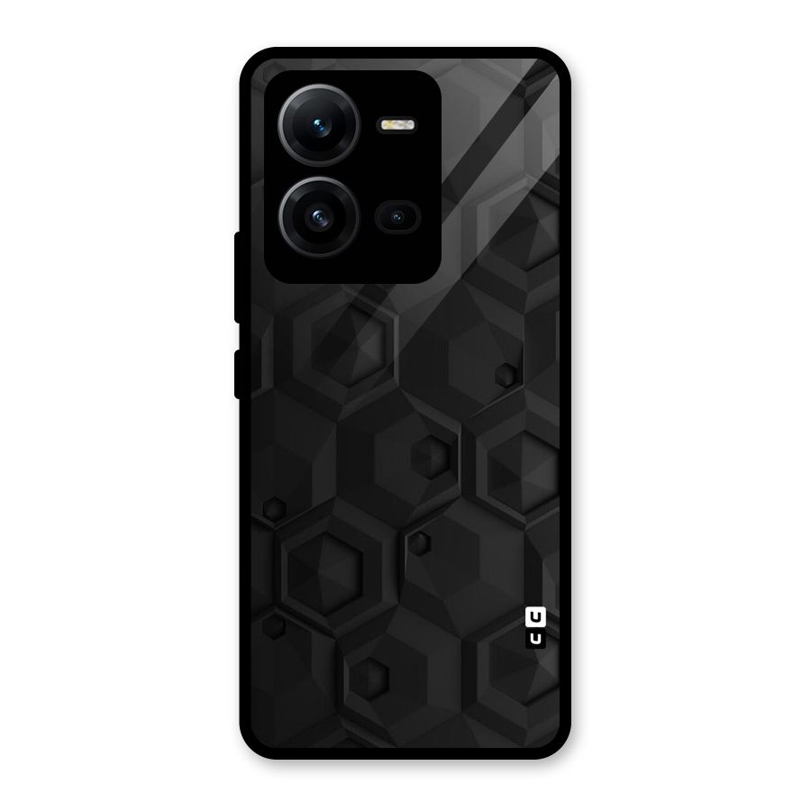 Classic Hexa Glass Back Case for Vivo V25
