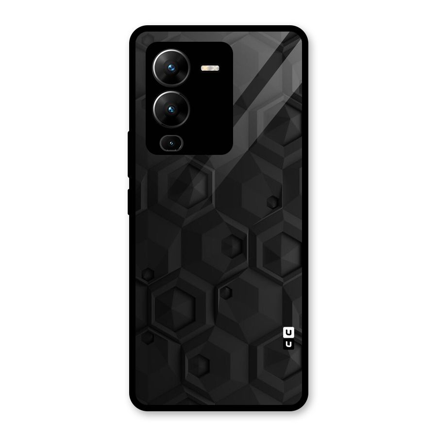 Classic Hexa Glass Back Case for Vivo V25 Pro