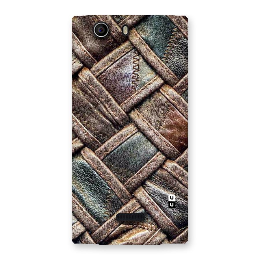 Classic Leather Belt Design Back Case for Canvas Nitro 2 E311