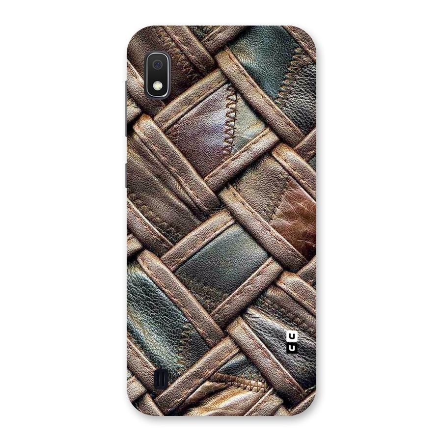 Classic Leather Belt Design Back Case for Galaxy A10