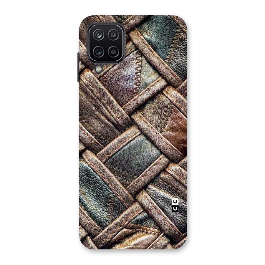 Classic Leather Belt Design Back Case for Galaxy A12