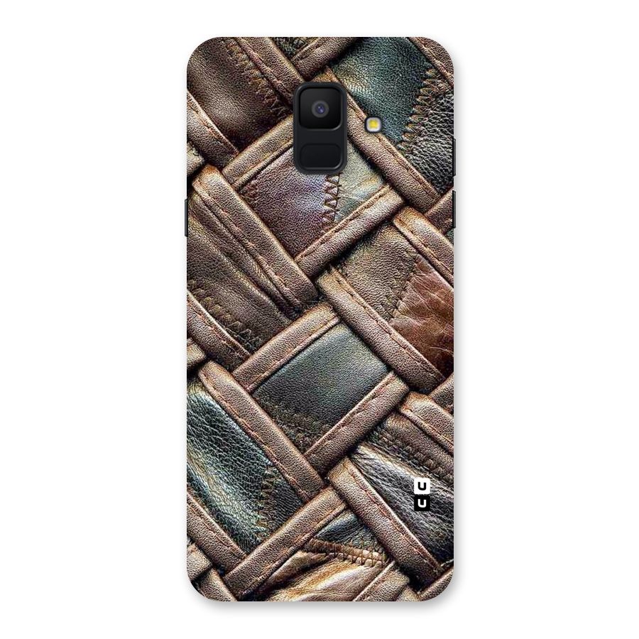 Classic Leather Belt Design Back Case for Galaxy A6 (2018)