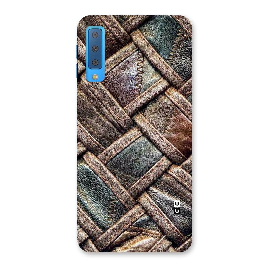 Classic Leather Belt Design Back Case for Galaxy A7 (2018)