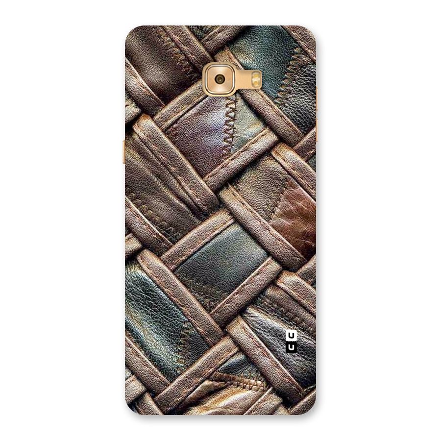 Classic Leather Belt Design Back Case for Galaxy C9 Pro