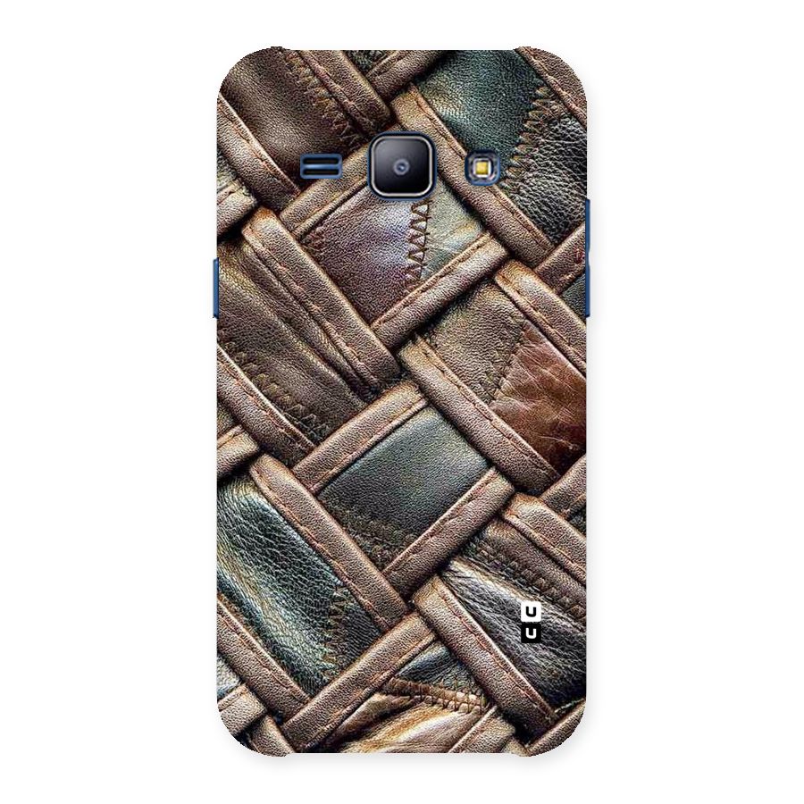 Classic Leather Belt Design Back Case for Galaxy J1