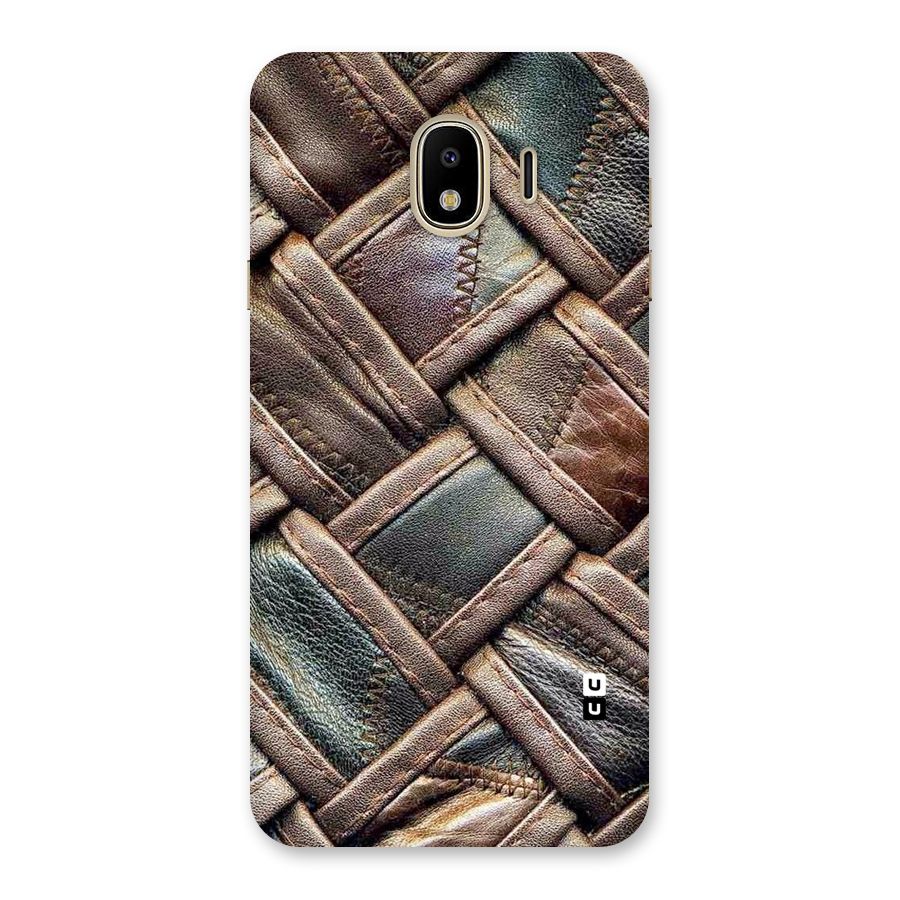 Classic Leather Belt Design Back Case for Galaxy J4