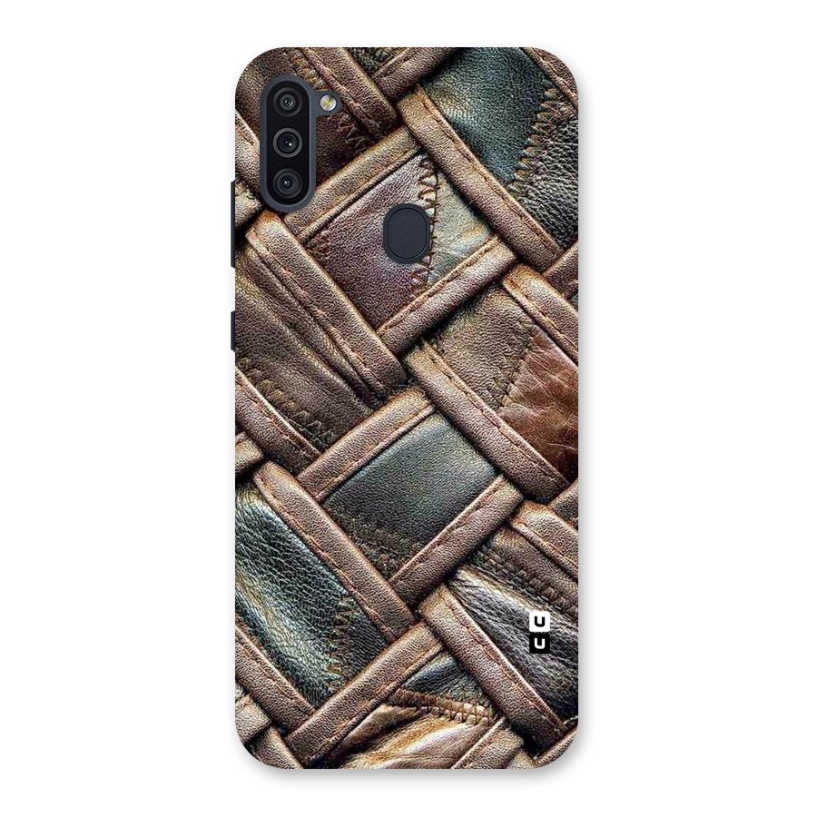 Classic Leather Belt Design Back Case for Galaxy M11