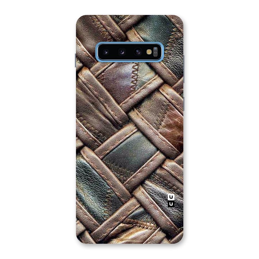 Classic Leather Belt Design Back Case for Galaxy S10 Plus