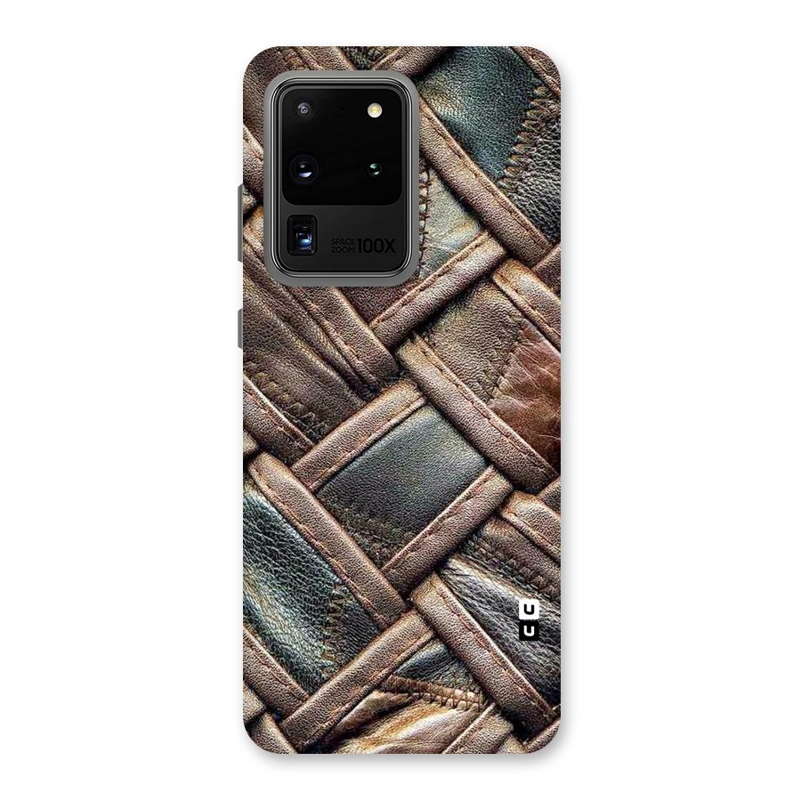 Classic Leather Belt Design Back Case for Galaxy S20 Ultra