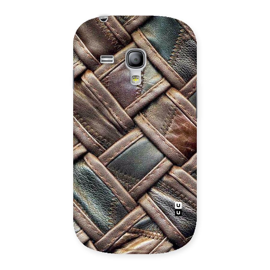 Classic Leather Belt Design Back Case for Galaxy S3 Mini