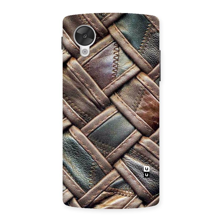 Classic Leather Belt Design Back Case for Google Nexsus 5