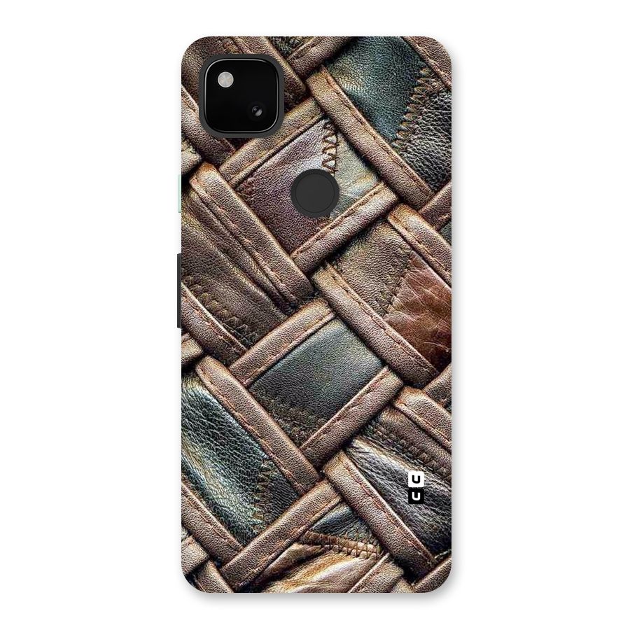 Classic Leather Belt Design Back Case for Google Pixel 4a