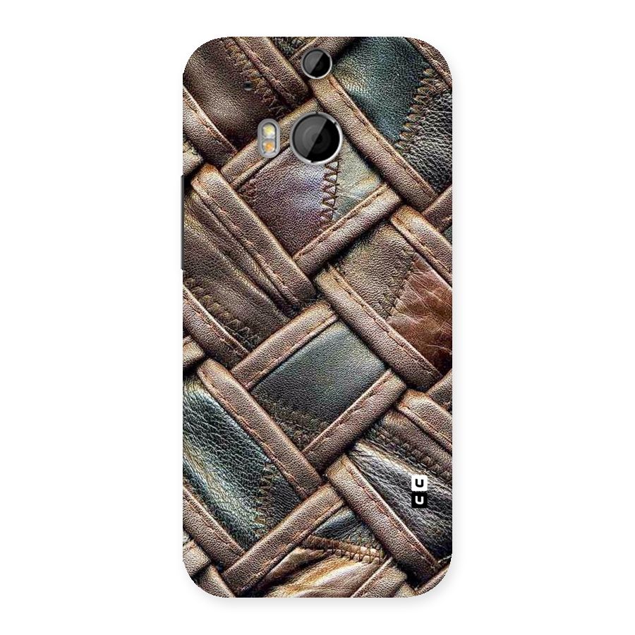 Classic Leather Belt Design Back Case for HTC One M8