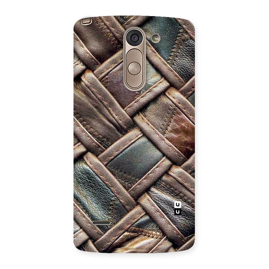 Classic Leather Belt Design Back Case for LG G3 Stylus