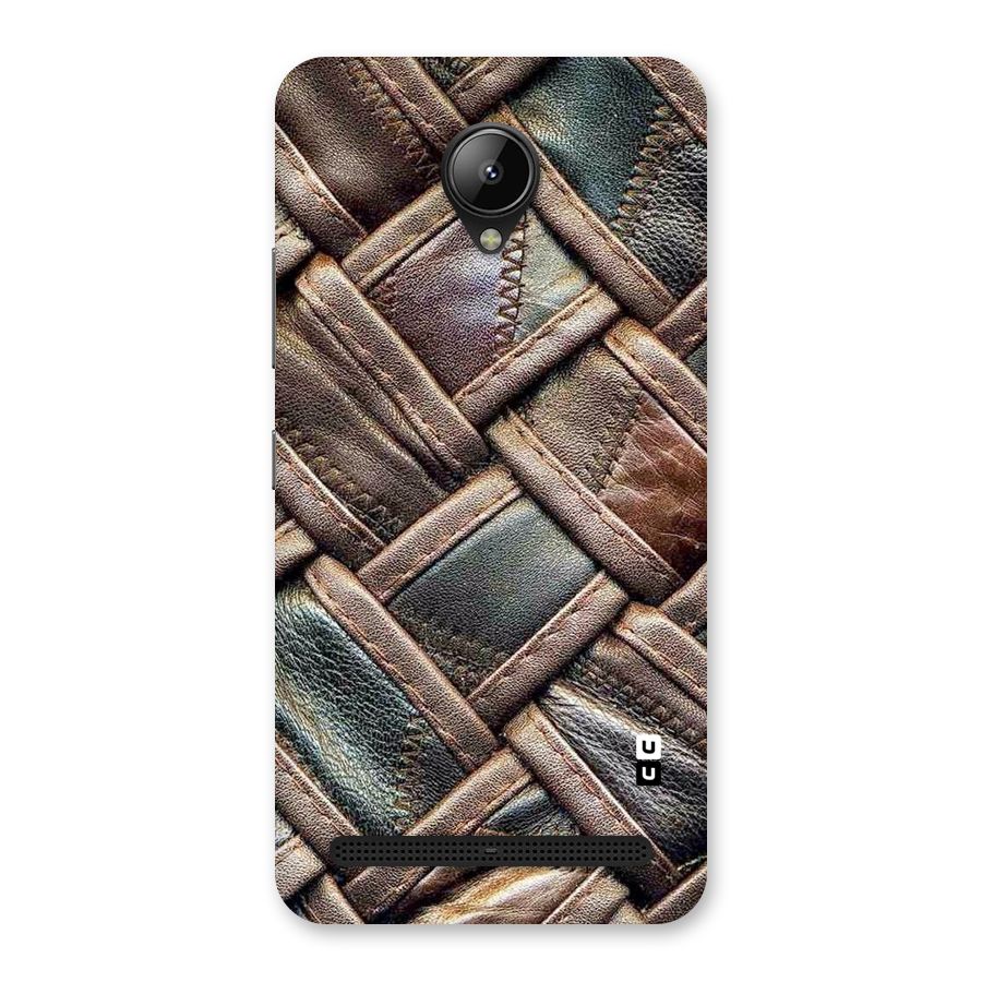 Classic Leather Belt Design Back Case for Lenovo C2