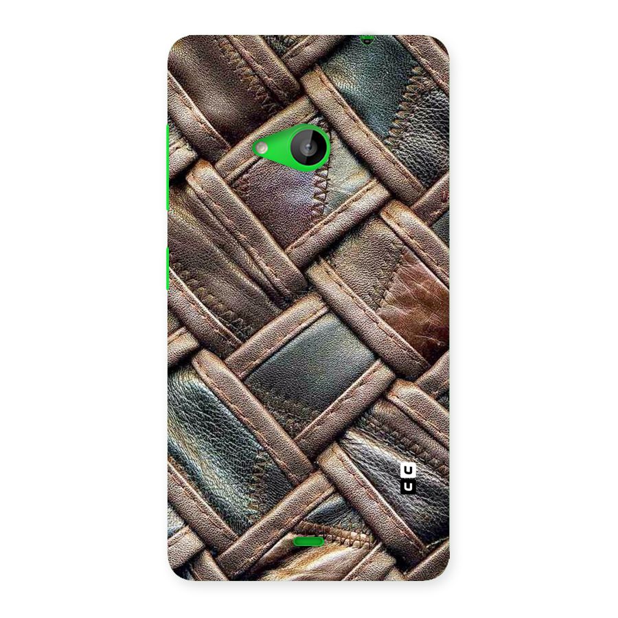 Classic Leather Belt Design Back Case for Lumia 535