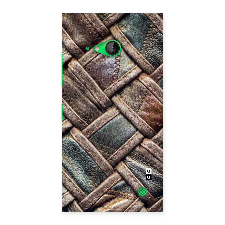 Classic Leather Belt Design Back Case for Lumia 730