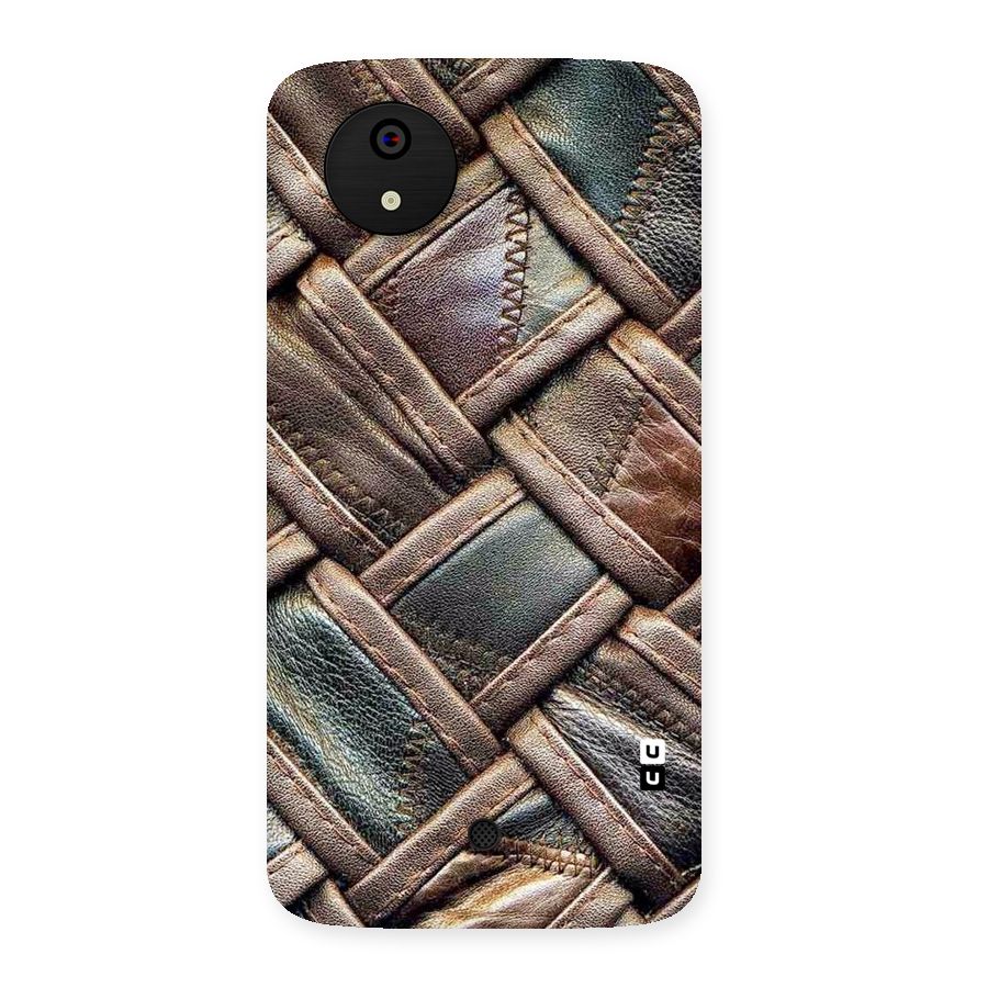 Classic Leather Belt Design Back Case for Micromax Canvas A1