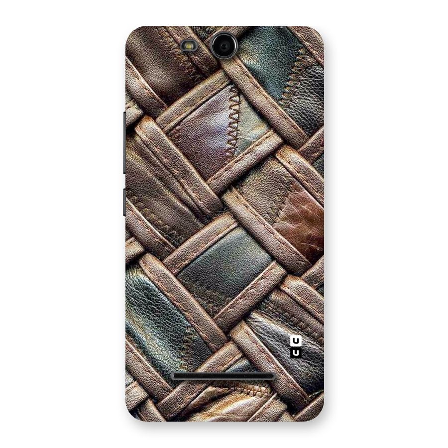 Classic Leather Belt Design Back Case for Micromax Canvas Juice 3 Q392