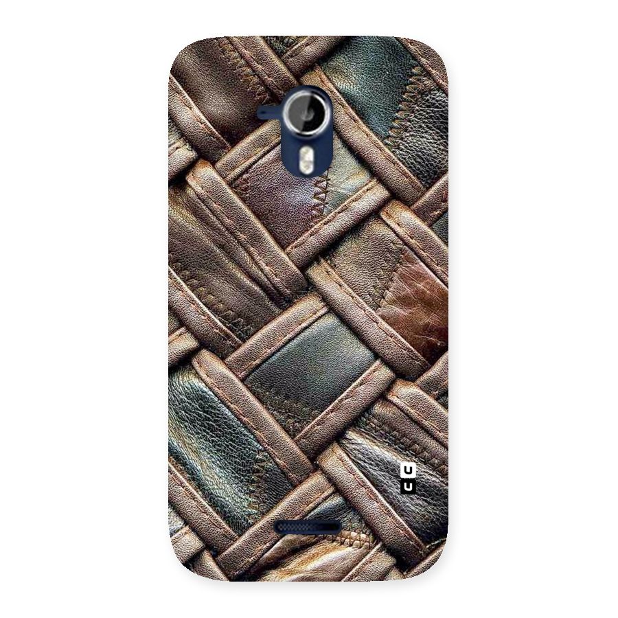 Classic Leather Belt Design Back Case for Micromax Canvas Magnus A117
