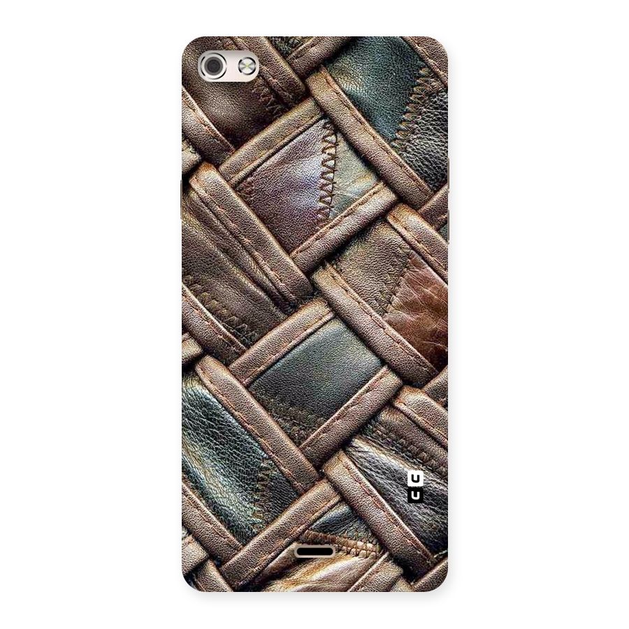 Classic Leather Belt Design Back Case for Micromax Canvas Silver 5