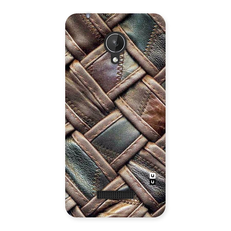 Classic Leather Belt Design Back Case for Micromax Canvas Spark Q380