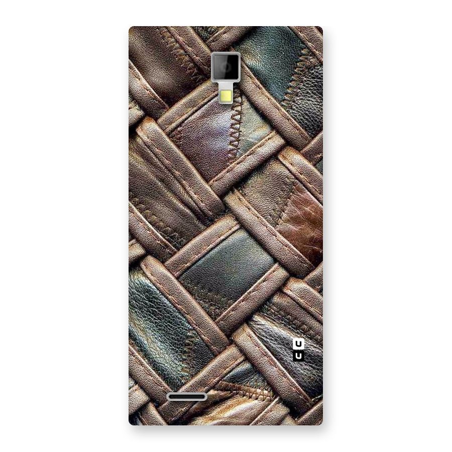 Classic Leather Belt Design Back Case for Micromax Canvas Xpress A99