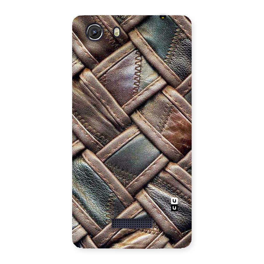 Classic Leather Belt Design Back Case for Micromax Unite 3