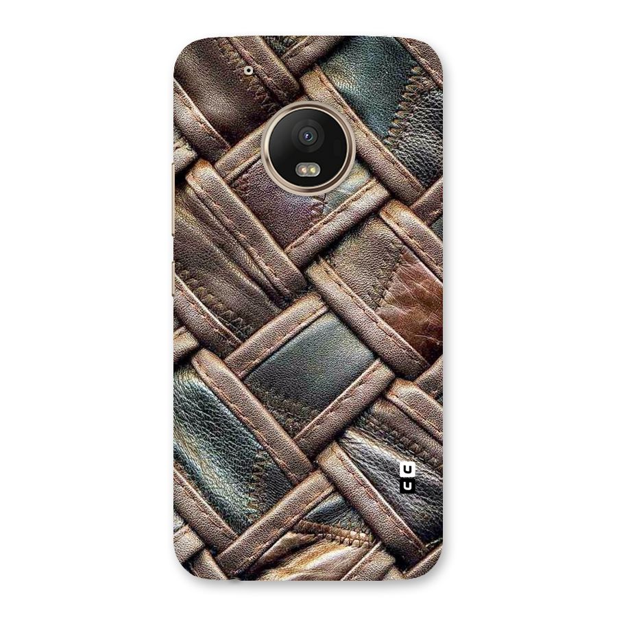 Classic Leather Belt Design Back Case for Moto G5 Plus