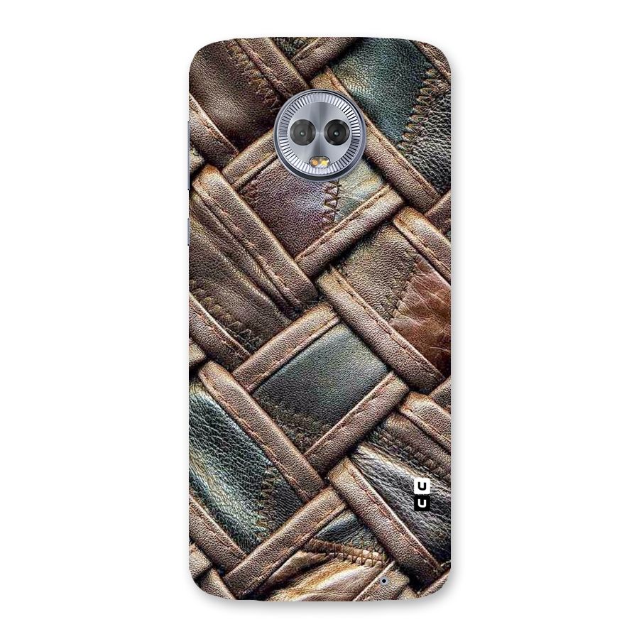 Classic Leather Belt Design Back Case for Moto G6 Plus