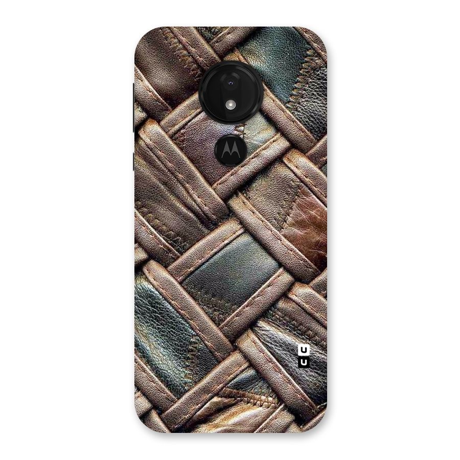 Classic Leather Belt Design Back Case for Moto G7 Power