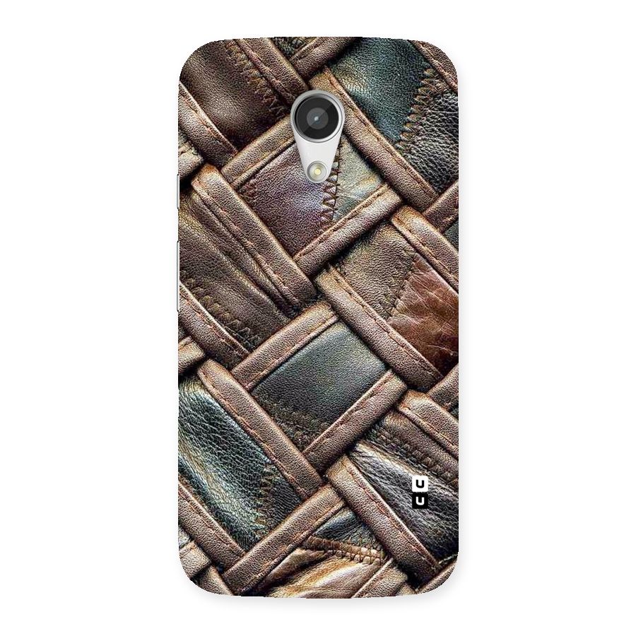 Classic Leather Belt Design Back Case for Moto G 2nd Gen