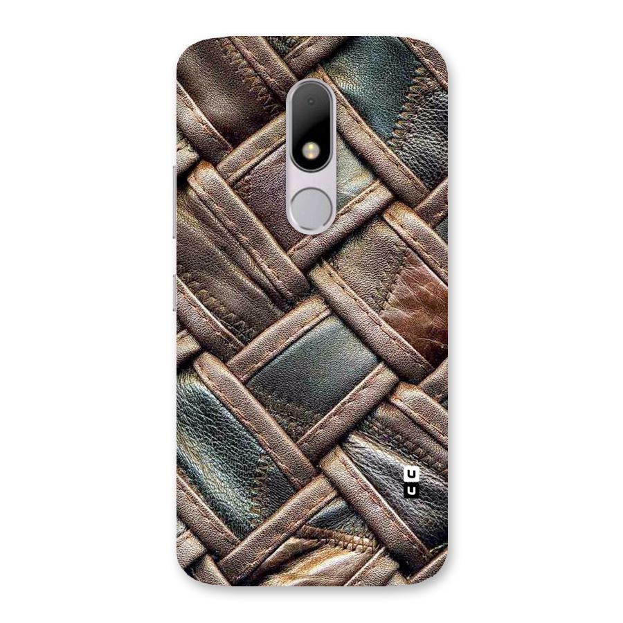 Classic Leather Belt Design Back Case for Moto M