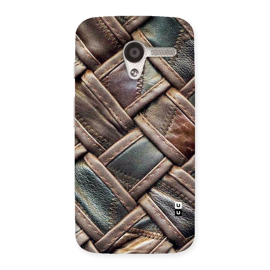 Classic Leather Belt Design Back Case for Moto X