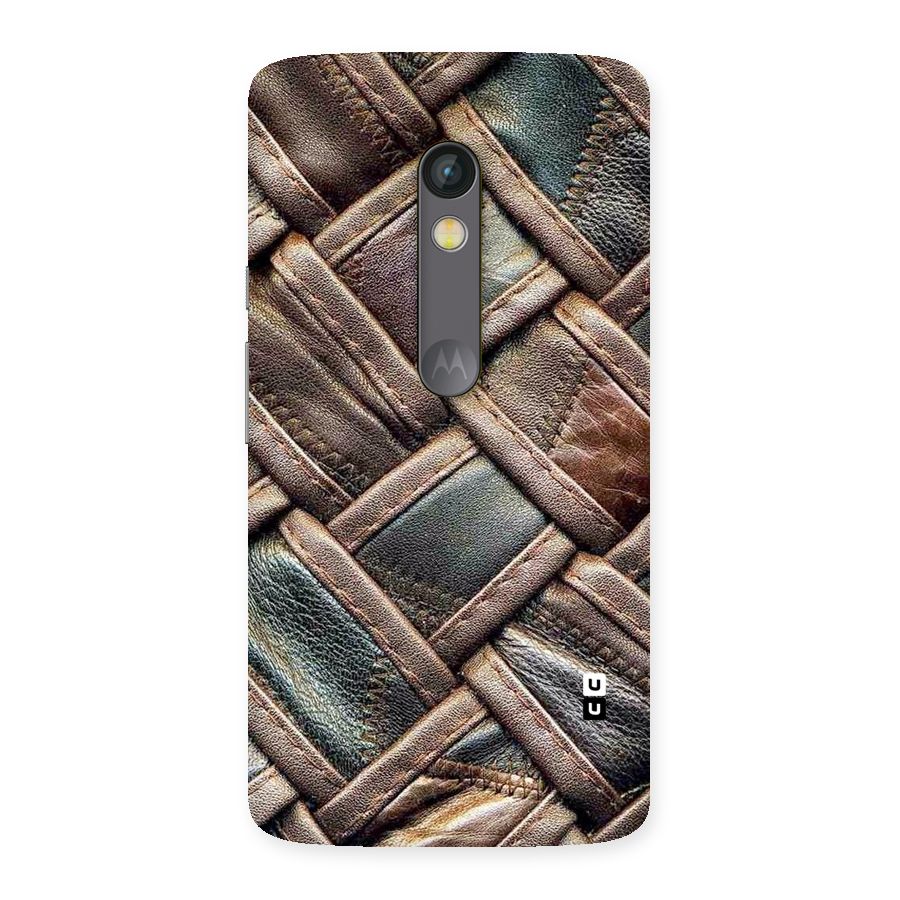 Classic Leather Belt Design Back Case for Moto X Play