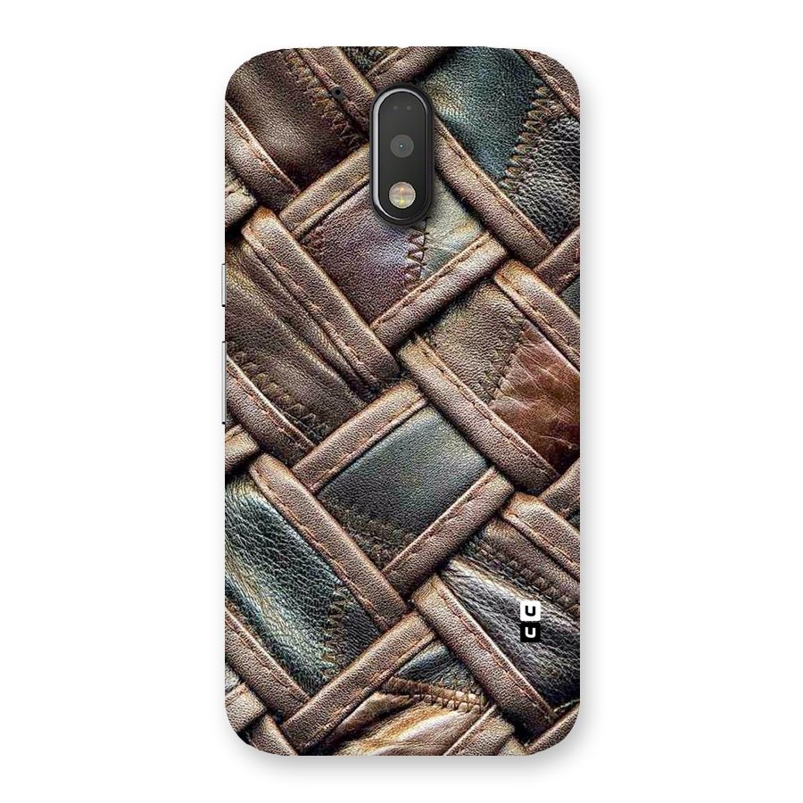 Classic Leather Belt Design Back Case for Motorola Moto G4 Plus