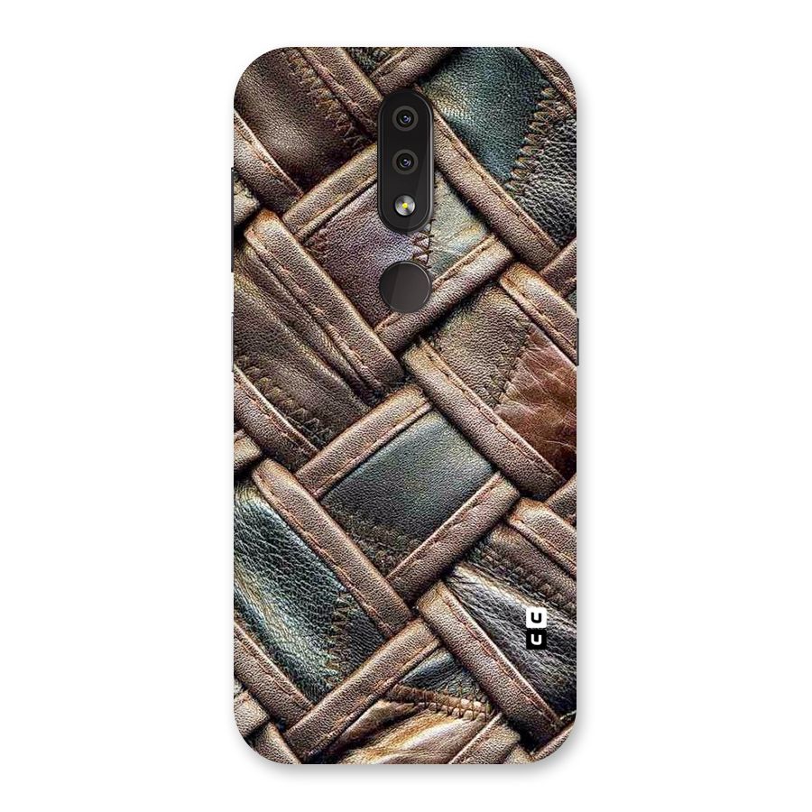 Classic Leather Belt Design Back Case for Nokia 4.2
