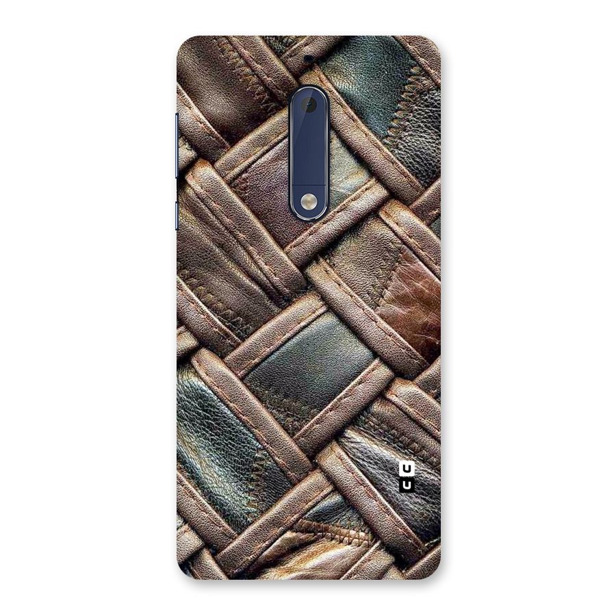 Classic Leather Belt Design Back Case for Nokia 5