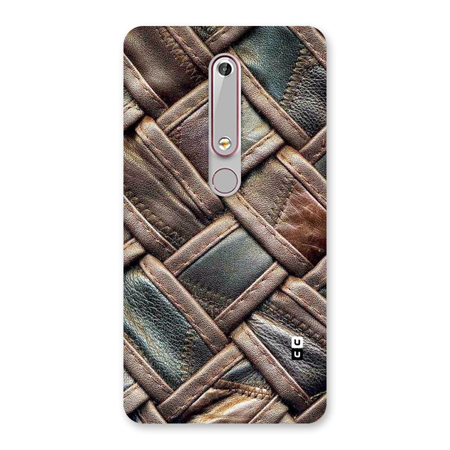Classic Leather Belt Design Back Case for Nokia 6.1