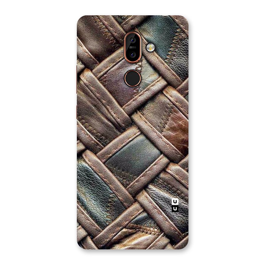 Classic Leather Belt Design Back Case for Nokia 7 Plus