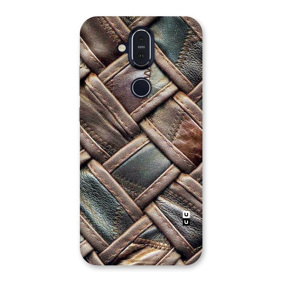 Classic Leather Belt Design Back Case for Nokia 8.1