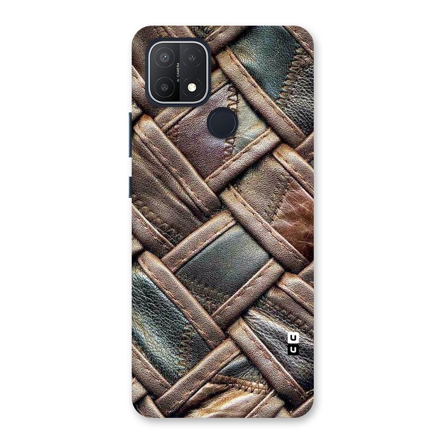 Classic Leather Belt Design Back Case for Oppo A15