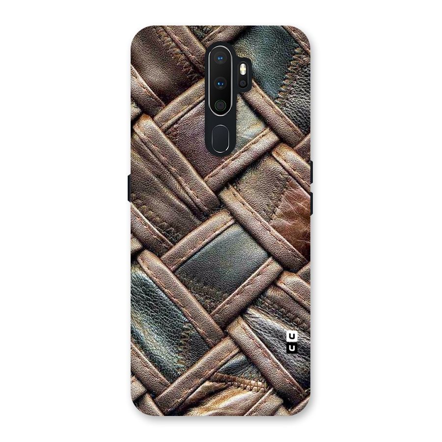Classic Leather Belt Design Back Case for Oppo A5 (2020)