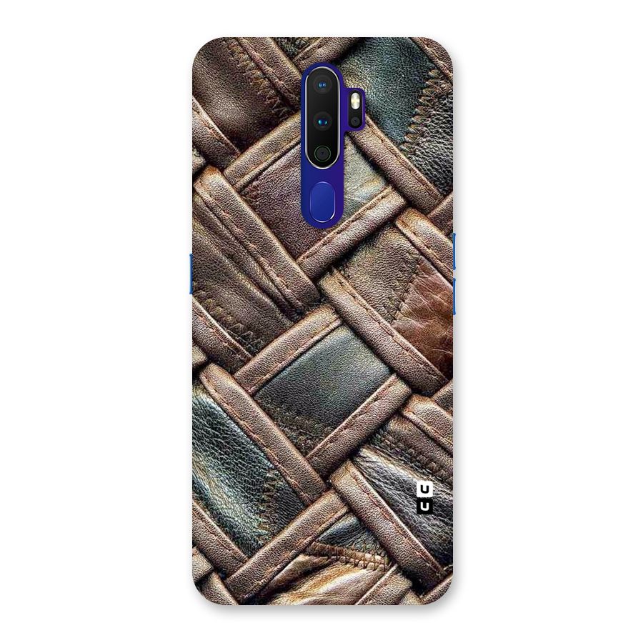 Classic Leather Belt Design Back Case for Oppo A9 (2020)