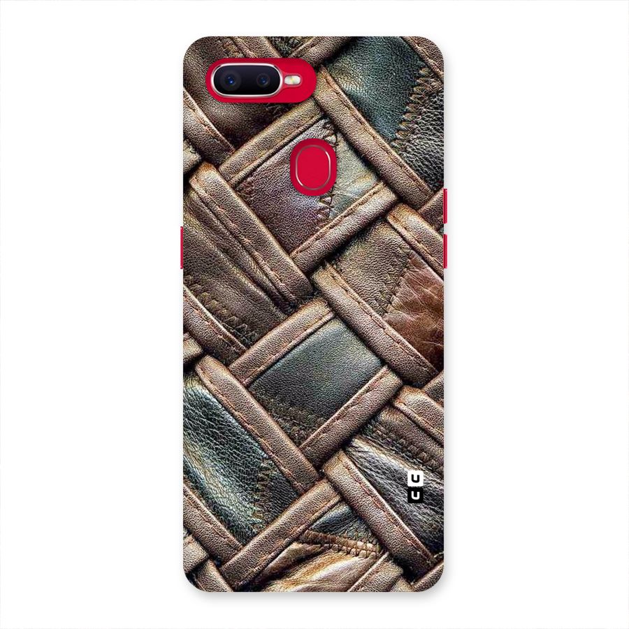 Classic Leather Belt Design Back Case for Oppo F9 Pro