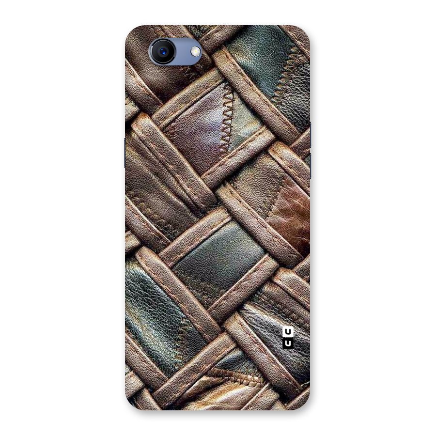 Classic Leather Belt Design Back Case for Oppo Realme 1